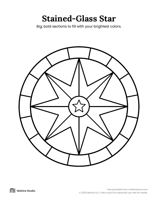 Stained-glass star page
